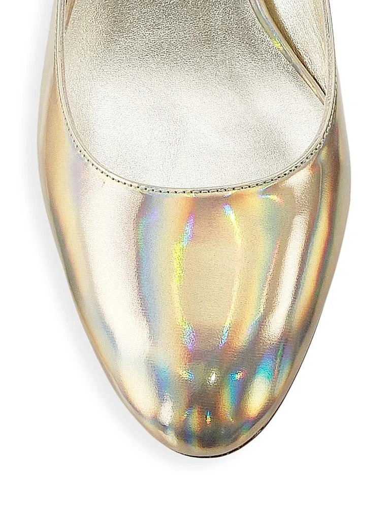 Stuart Weitzman Vivienne 35MM Metallic Leather Mary Jane Pumps 4