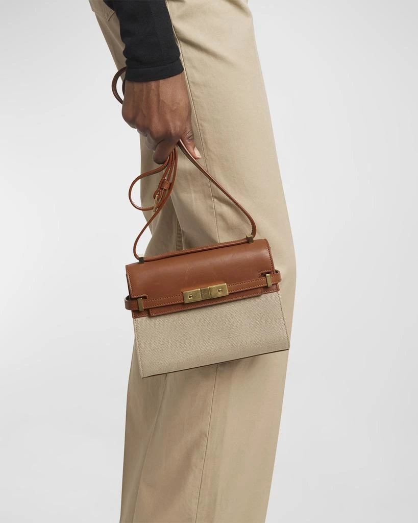 Yves Saint Laurent Manhattan Mini Crossbody Bag in Canvas and Leather 5