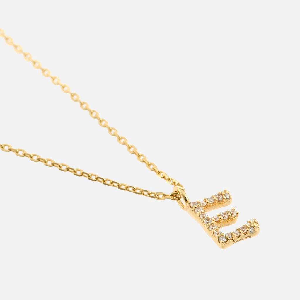 ASTRID & MIYU Initial Pavé 18K Gold-Plated Necklace 3