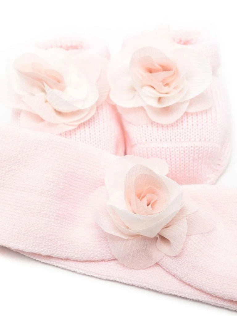 La Perla La Perla Kids Floral Motif Booties And Headband Gift Box 2