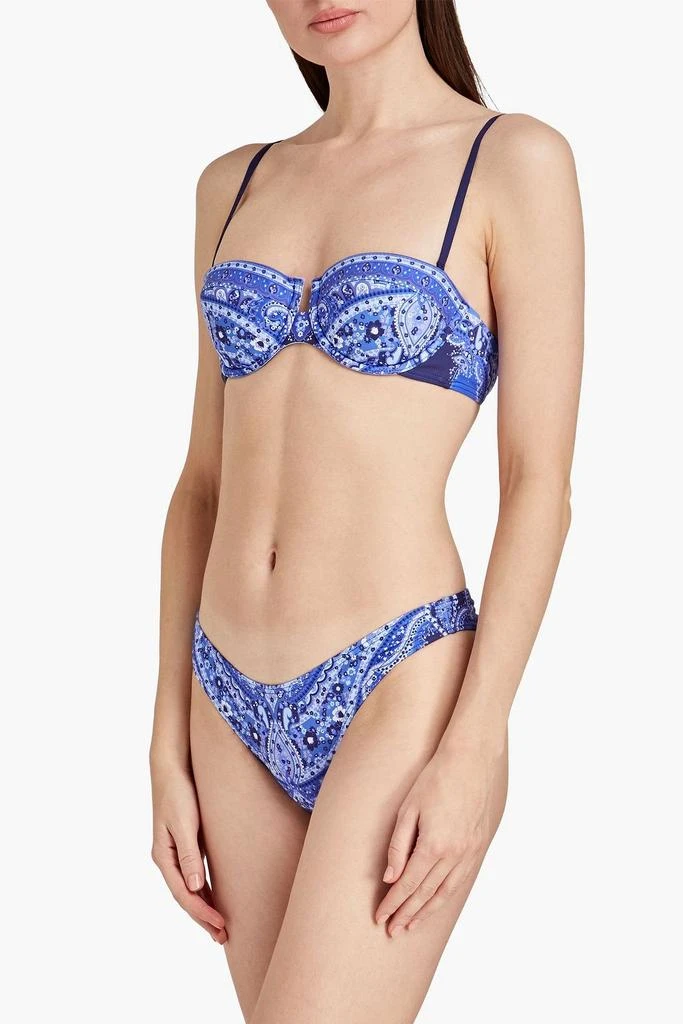 Zimmermann Paisley-print underwired bandeau bikini top 5