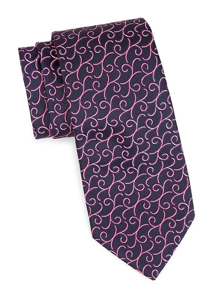 Charvet Neat New Paisley Vine Silk Tie 1