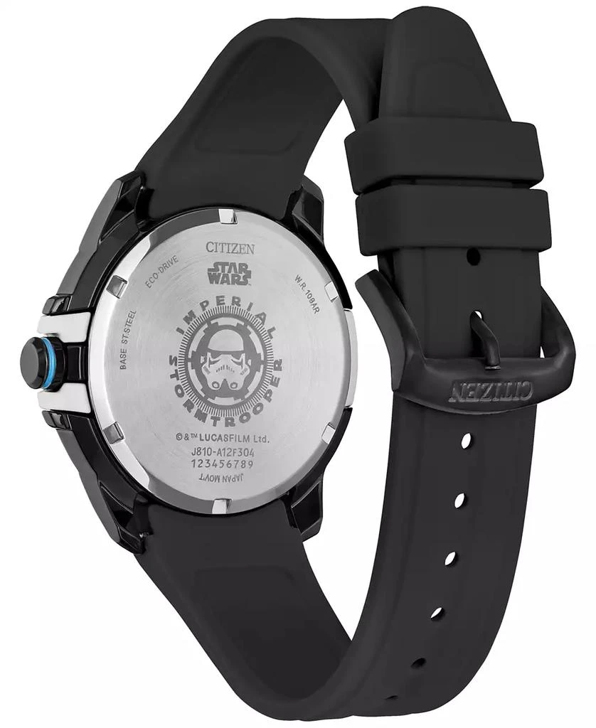 Citizen Eco-Drive Men's Star Wars Imperial Stormtrooper Black Perforated Polyurethane Strap Watch 44mm 3