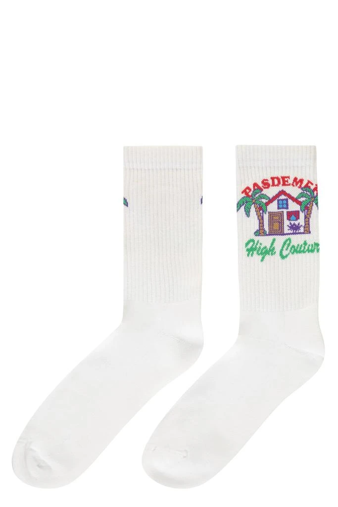 Pas de Mer Logo Cotton Blend Socks 1