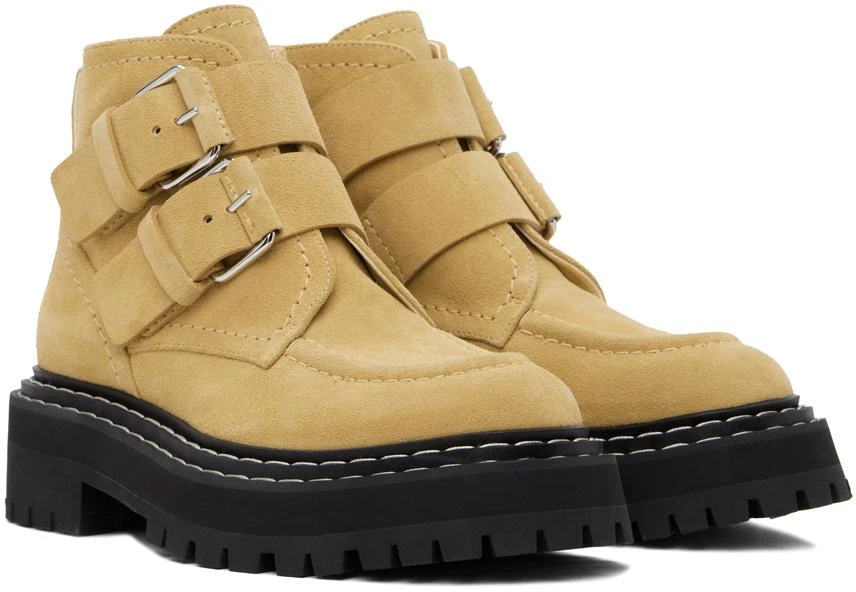 Proenza Schouler Beige Lug Sole Buckle Boots 4
