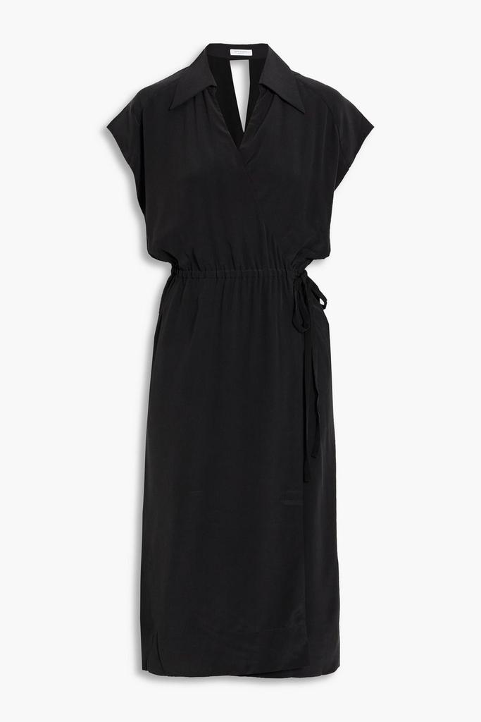 Equipment Karina washed-silk midi wrap dress