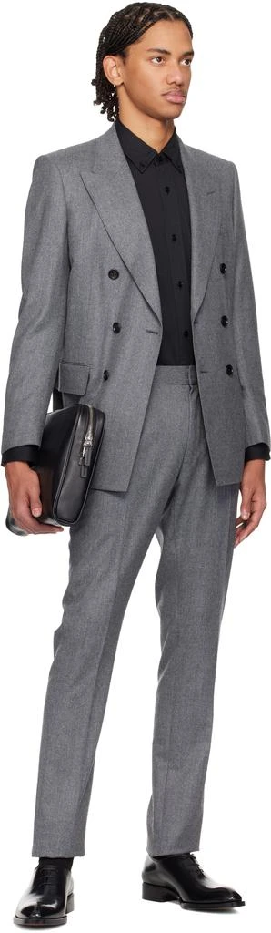 Tom Ford Black Grain Leather Minimal Laptop Pouch 4