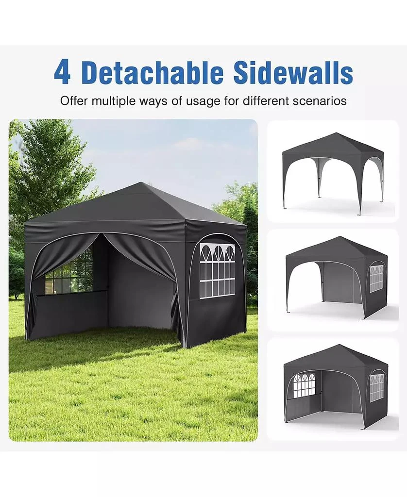 Mecale 10 X 10 FT Pop up Canopy Tent with 4 Removable Sidewall 5