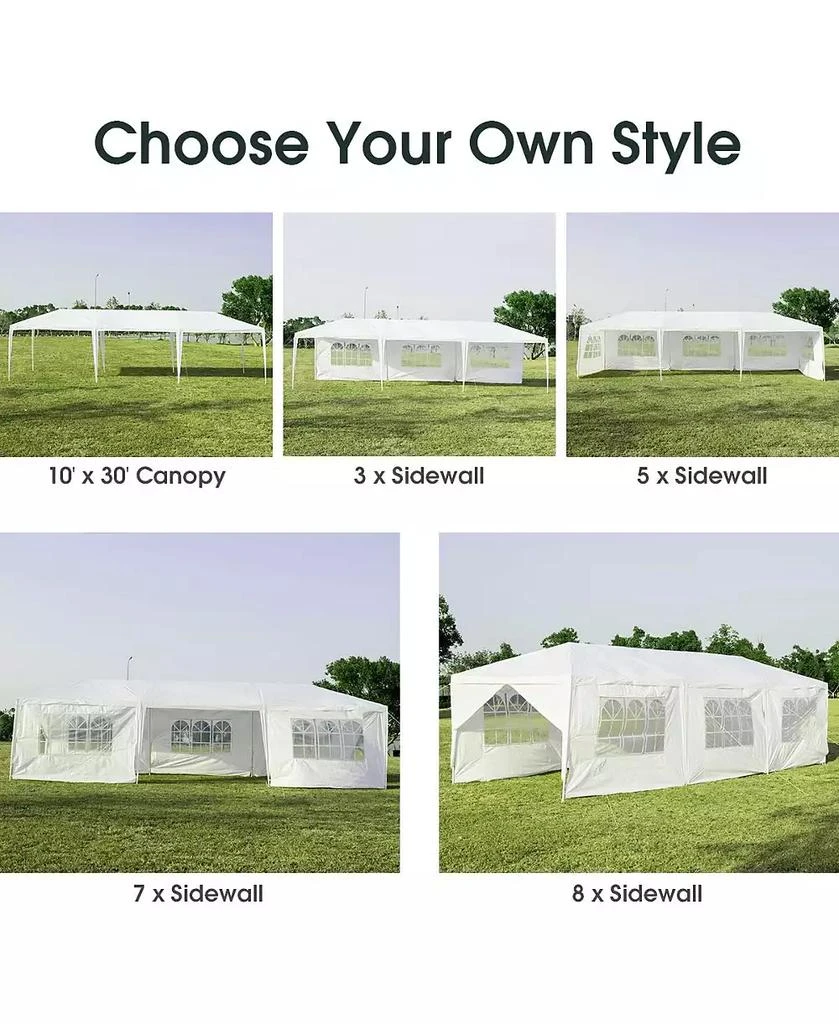 GIVIMO 10 x 30 Feet Outdoor Canopy Tent with 6 Removable Sidewalls and 2 Doorways 4