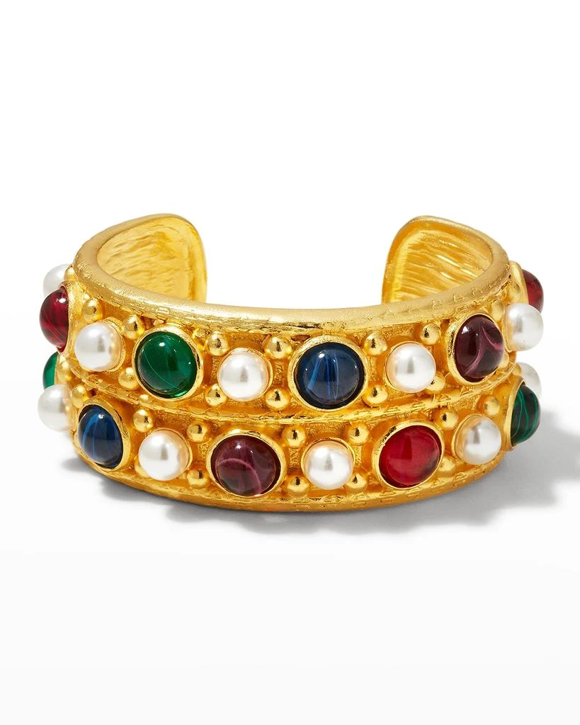 BEN-AMUN Gold Stone and Pearly Bangle 1