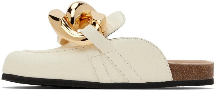 JW Anderson Off-White Chain Loafer Leather Mules 3