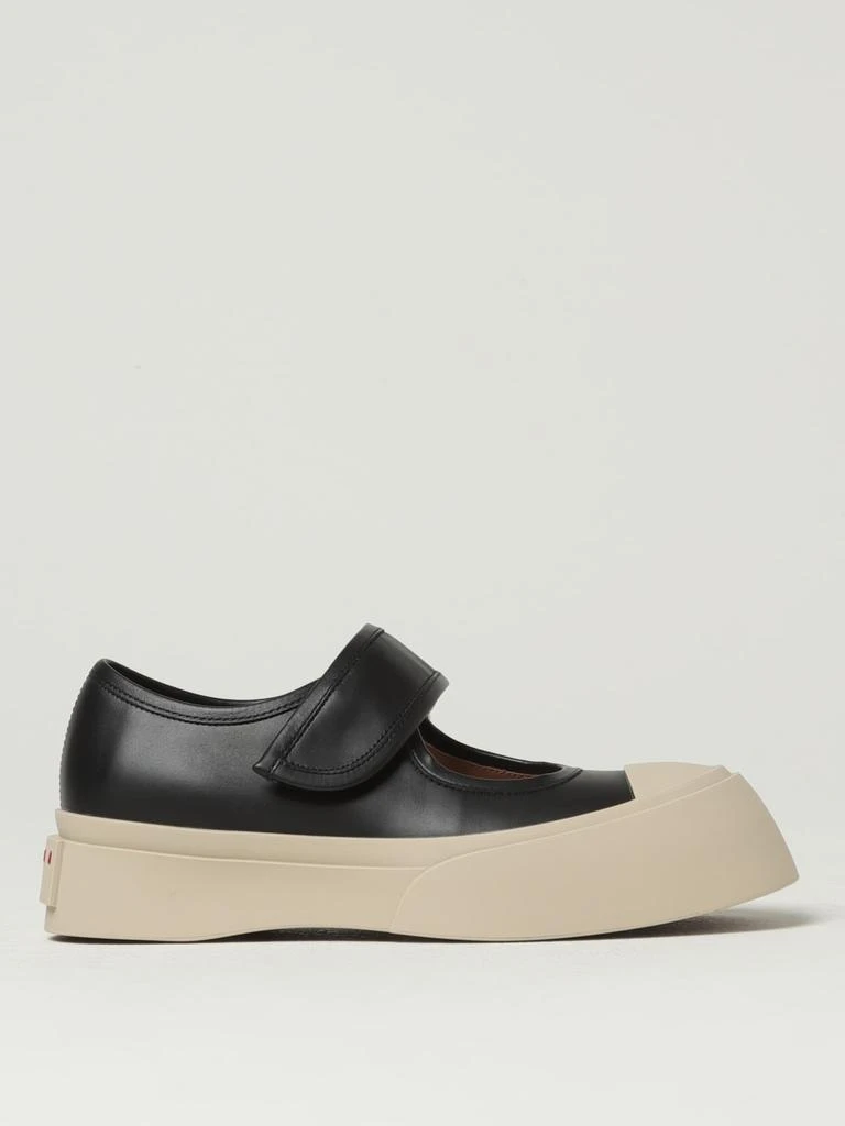 MARNI Marni Pablo Mary Jane in leather with logo 1