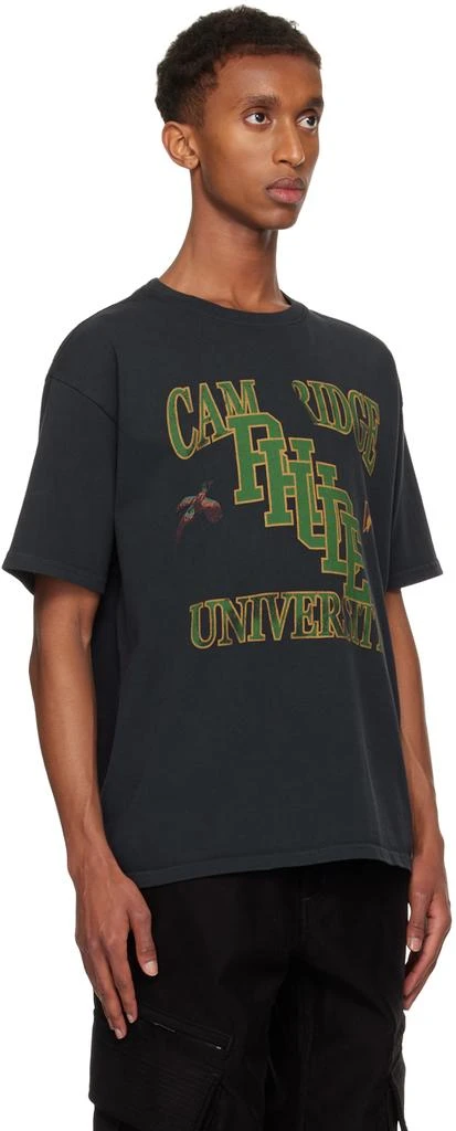 Rhude Black 'Rhude' University T-shirt 2