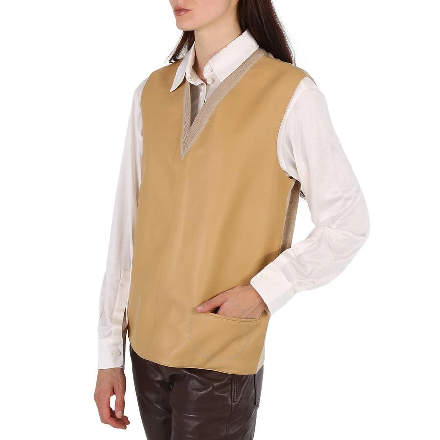 Burberry Bonded Soft Fawn Lambskin And Wool Oversized Vest 2