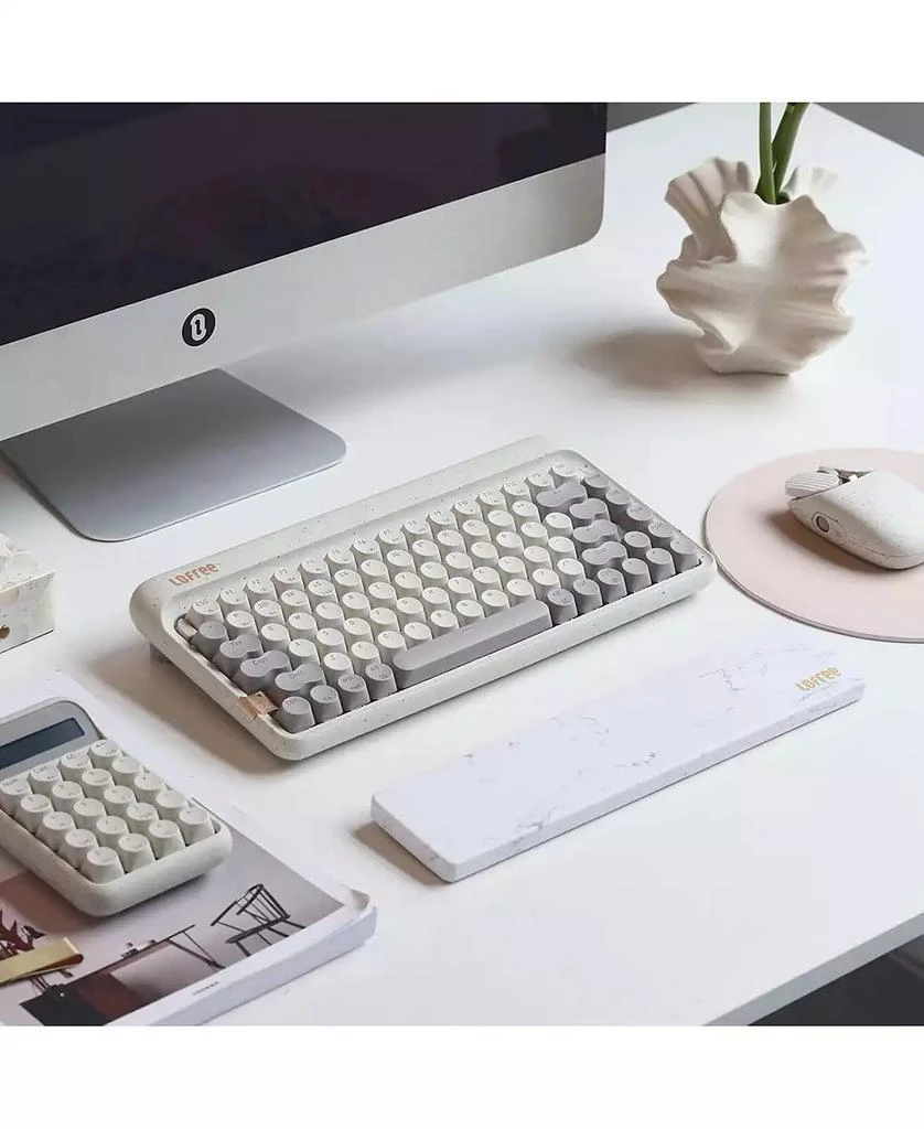 Lofree Marble Palm Rest for Computer Keyboard, Ergonomic Design Wrist Rest for Typing Pain Relief, Desk Pads Support Hand and Arm, Stain Resistant 7