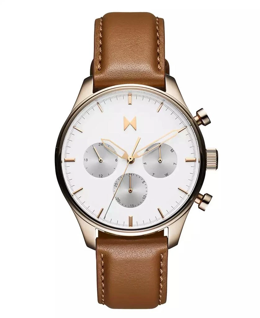 MVMT Men's Airhawk Tan Leather Strap Watch 1