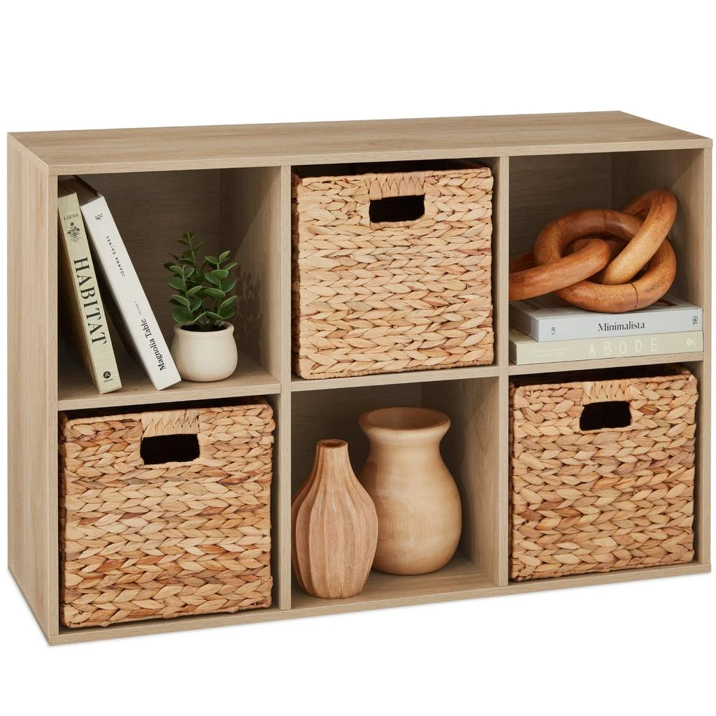 Best Choice Products 6-Cube Bookshelf, 11in Display Storage System, Organizer w/ Removable Back Panels 1
