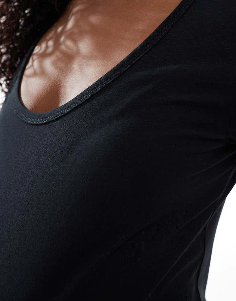 Mama.licious Mamalicious Maternity scoop neck jersey t-shirt dress in black 3