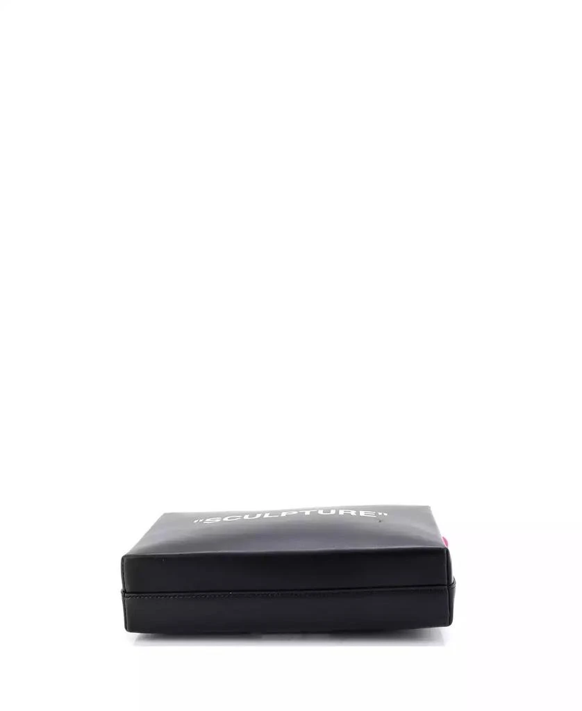 Pre-Owned Off White Block Pouch Shoulder Bag Printed Leather 4