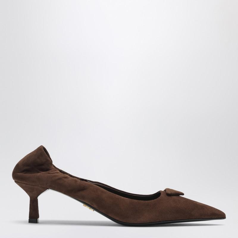 Prada Cocoa-colored suede pumps