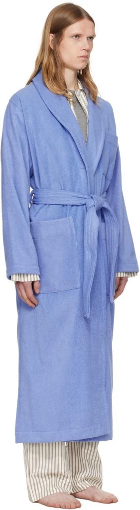 Tekla Navy Terry Classic Bathrobe 2