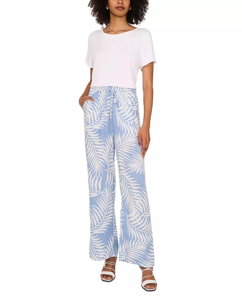 Vince Camuto Women's Tropical-Print Mid-Rise Drawstring Pants 2