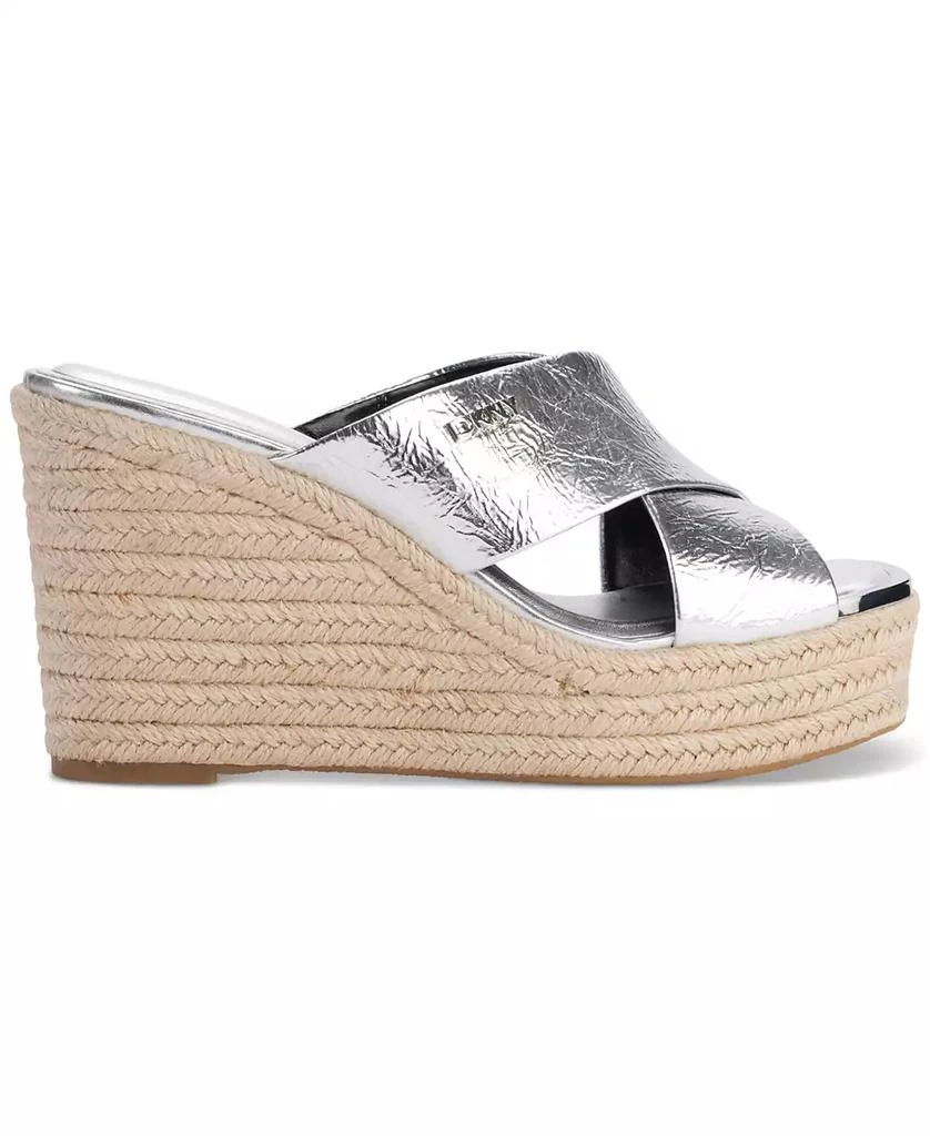 DKNY Women's Maryn Crossband Espadrille Platform Wedge Sandals 2