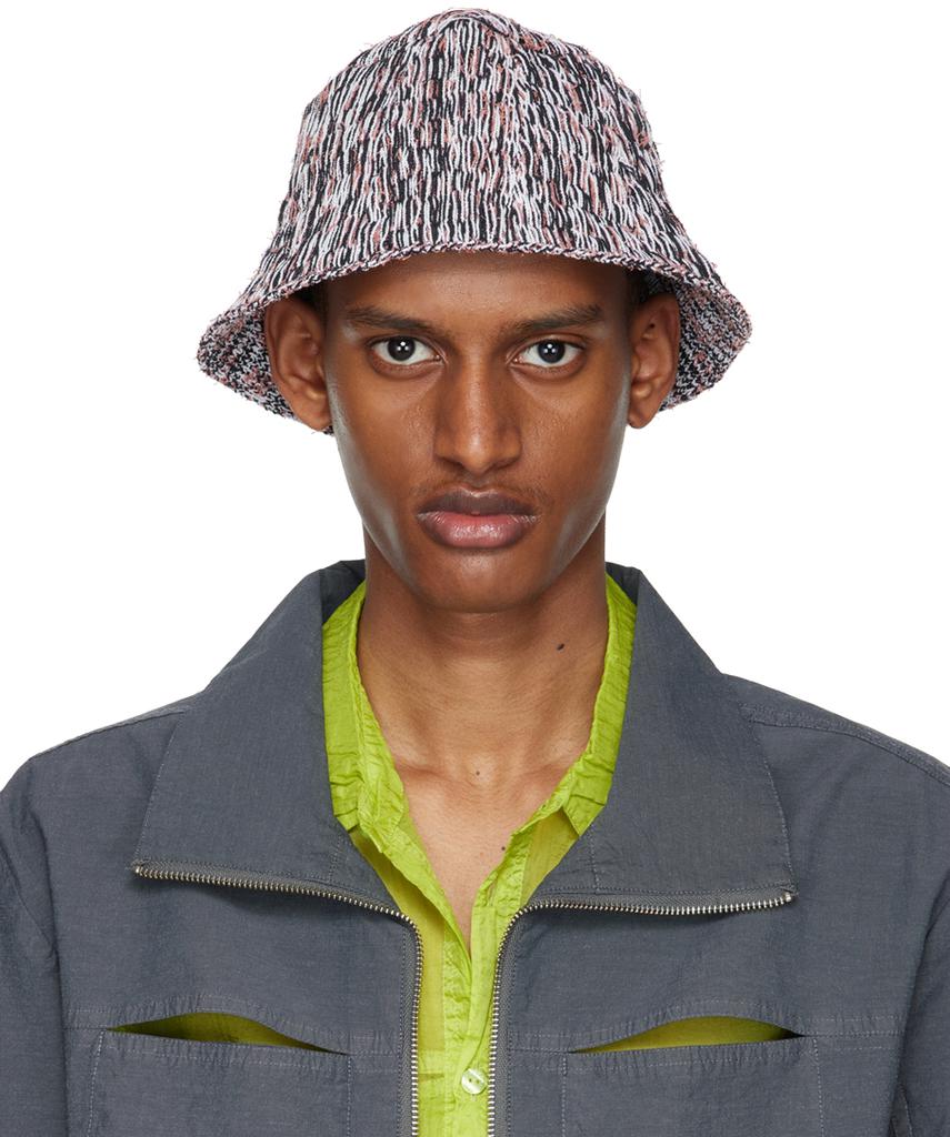 Eckhaus Latta Black & Orange Static Beach Hat