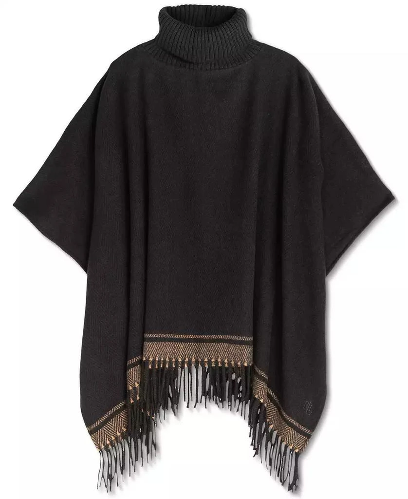 Ralph Lauren Woven Knit-Collar Ruana 1