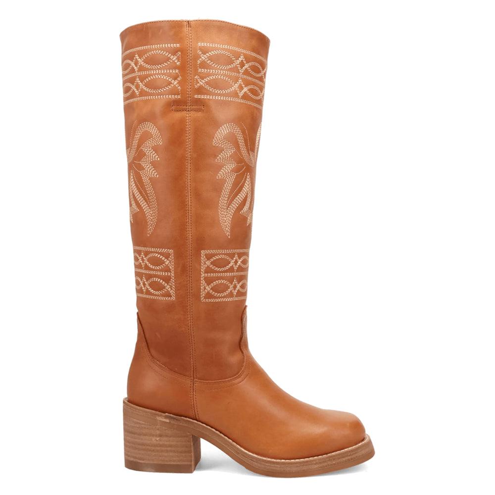Dingo Avalon Embroidered Round Toe Pull On Cowboy Boots