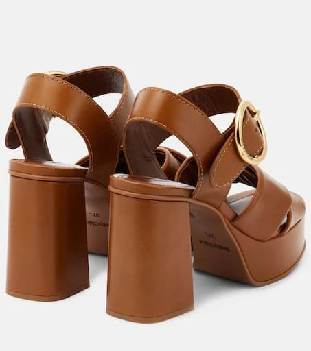 See by Chlo�é Lyna leather platform sandals 3