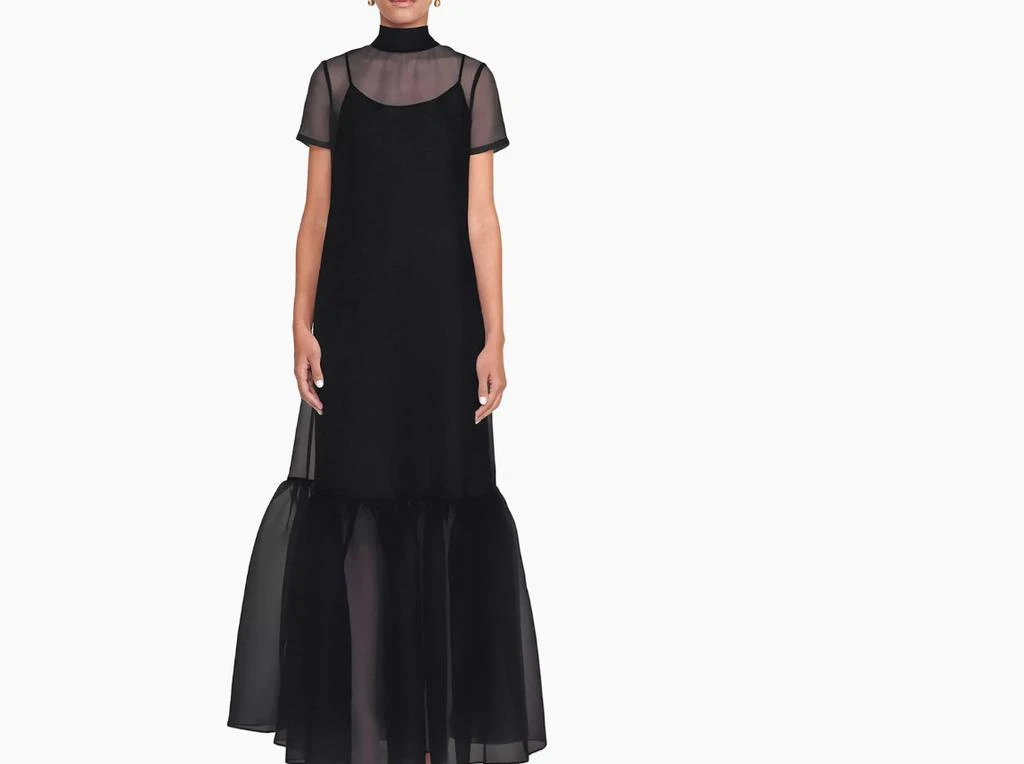 Staud Women's Calluna Organza Floor Length Dress, Black 2