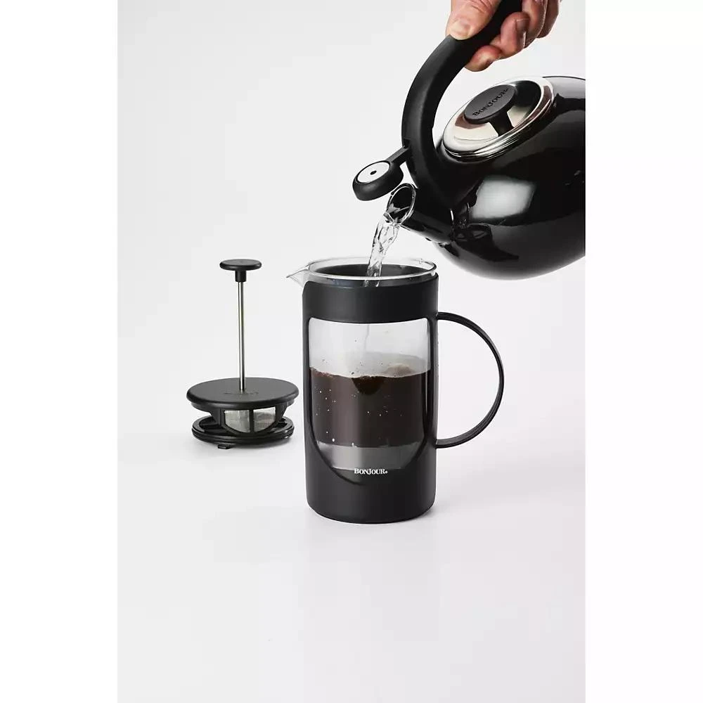 Bonjour Coffee Unbreakable 40oz Plastic French Press with Lock and Toss™ Filter 3