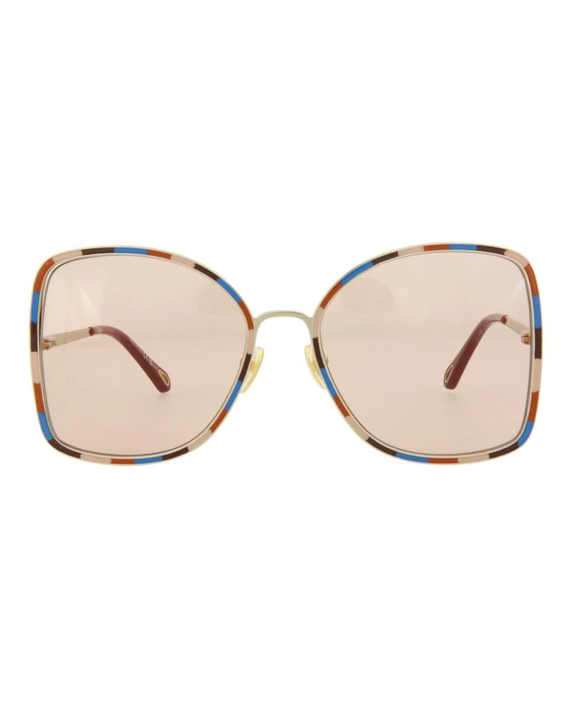 Chloé Square-Frame Metal Sunglasses 1