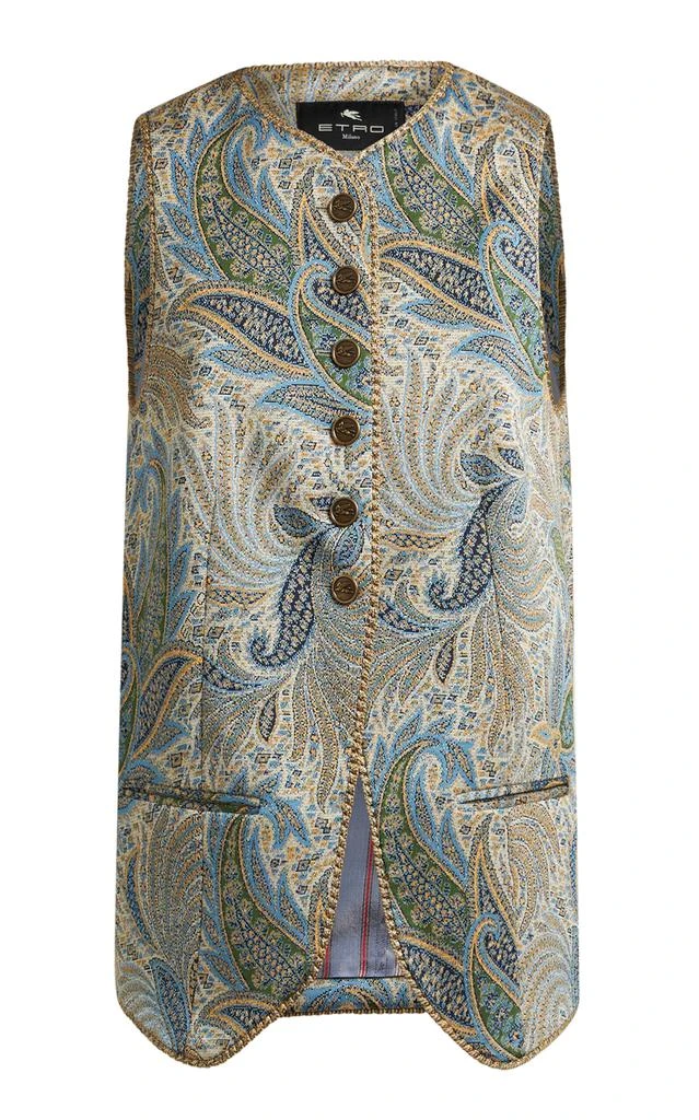 Etro Etro - Printed Cotton-Blend Vest - Multi - IT 40 - Moda Operandi 1