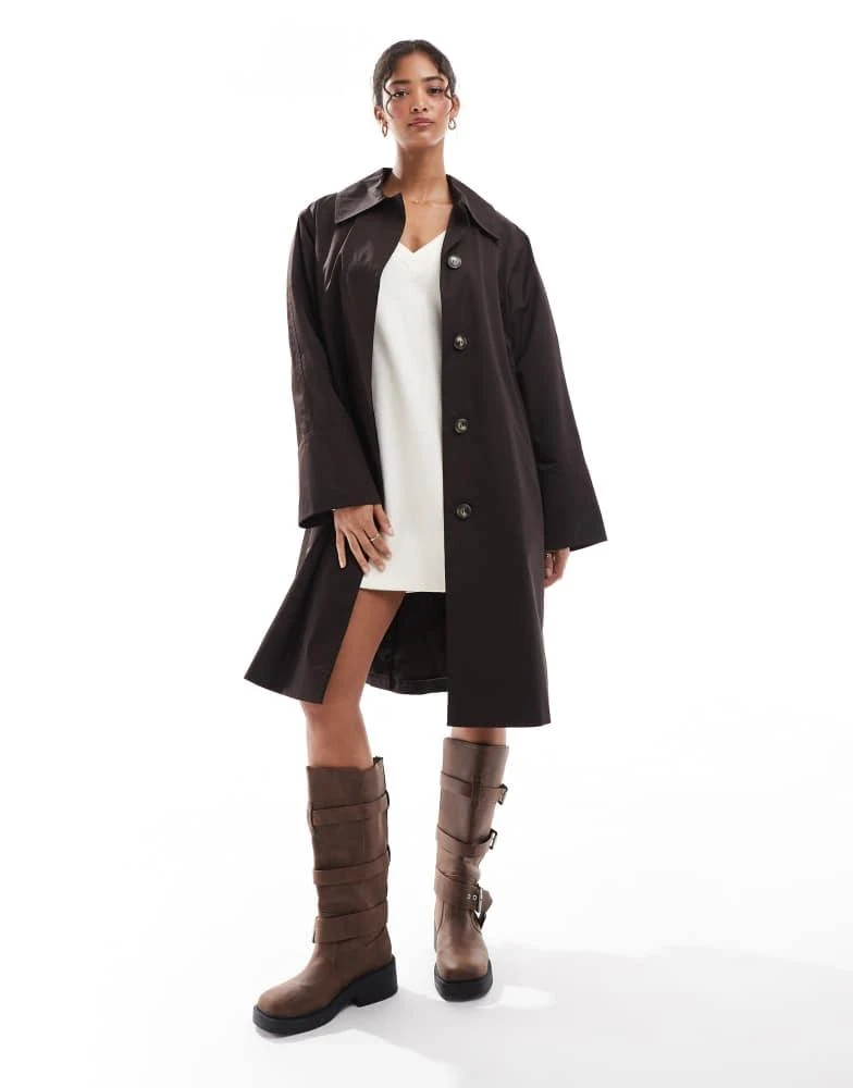 & Other Stories & Other Stories sleek trench coat in brown 1