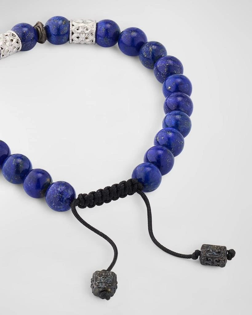 Armenta Men's Lapis Beaded Bracelet 4