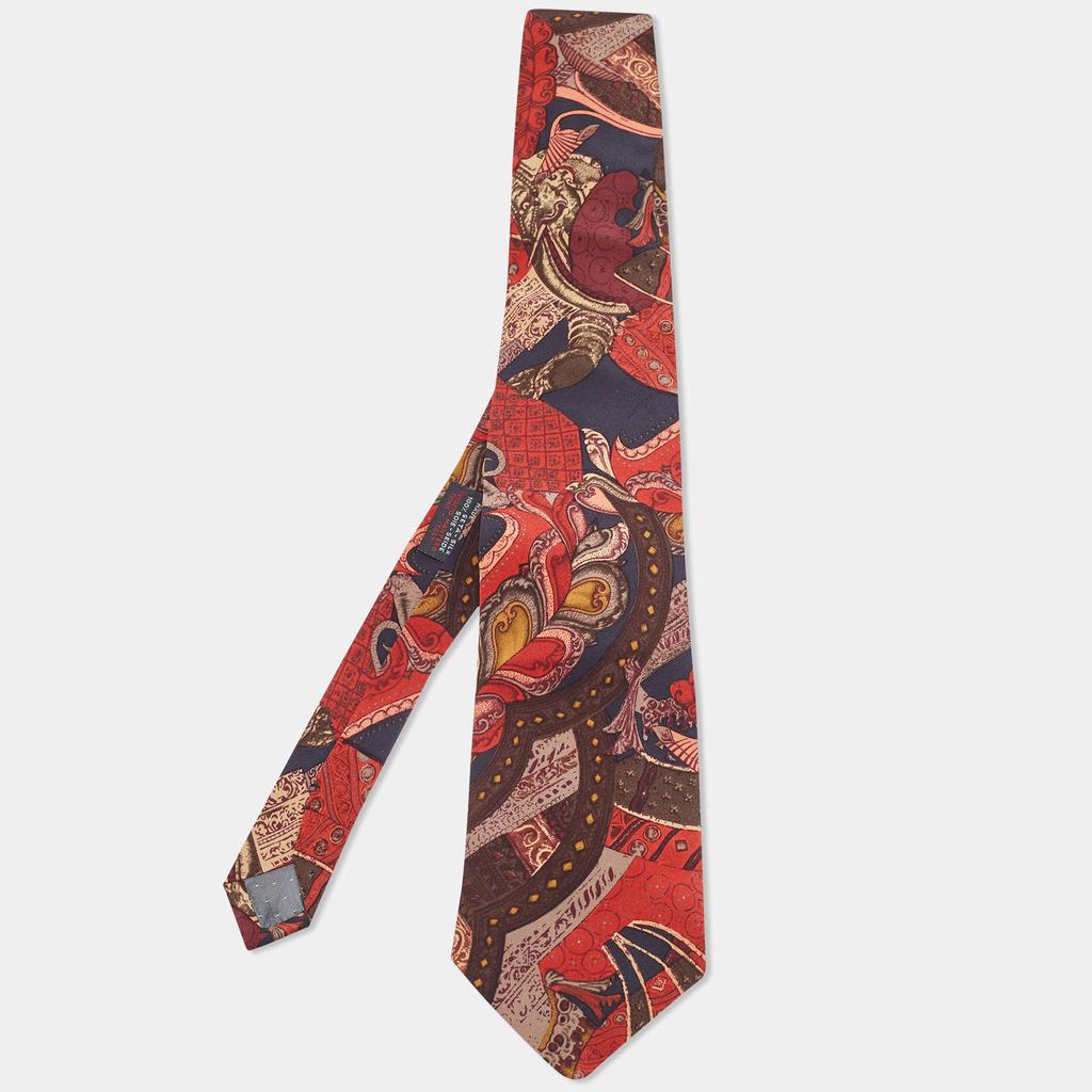 Gianfranco Ferre Gianfranco Ferre Vintage Red Printed Silk Tie