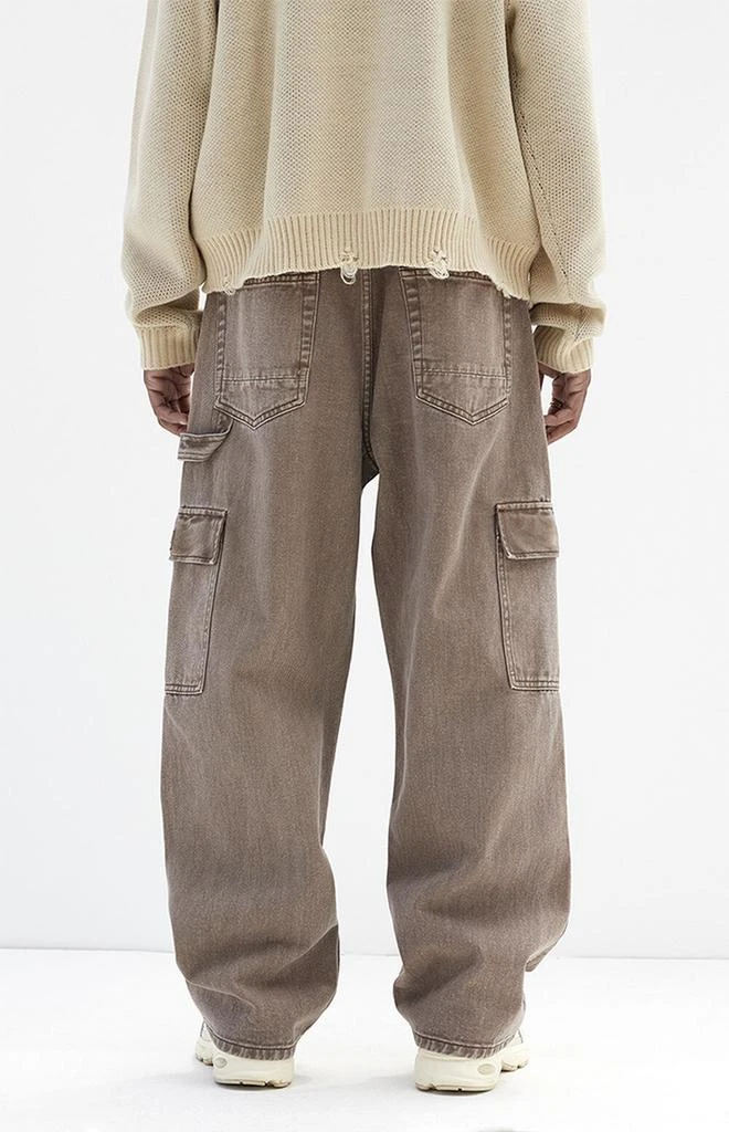 PacSun Washed Brown Baggy Carpenter Jeans 5