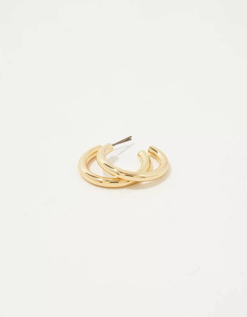 Aerie Aerie Gold Hoop Earrings 2