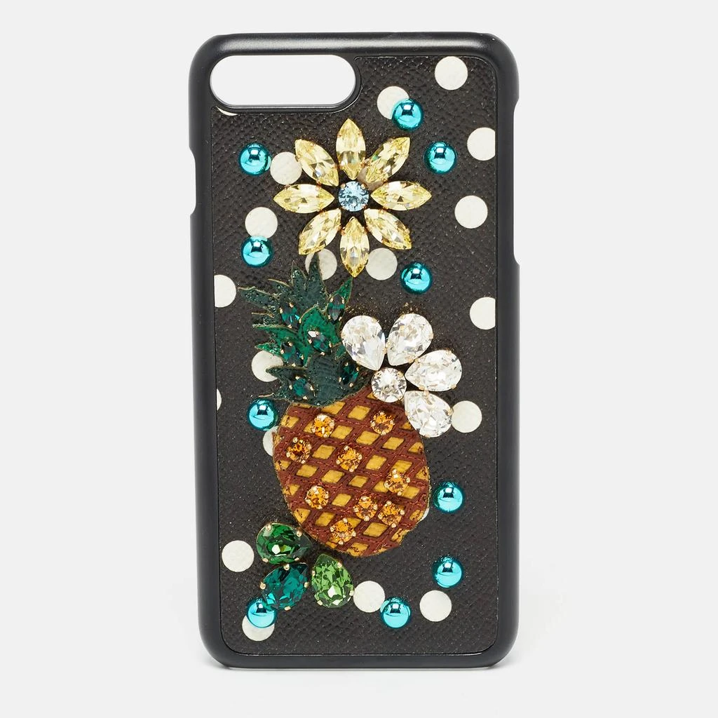 Dolce & Gabbana Dolce & Gabbana Pineapple Crystals Leather iPhone 6/6s Plus Cover 1