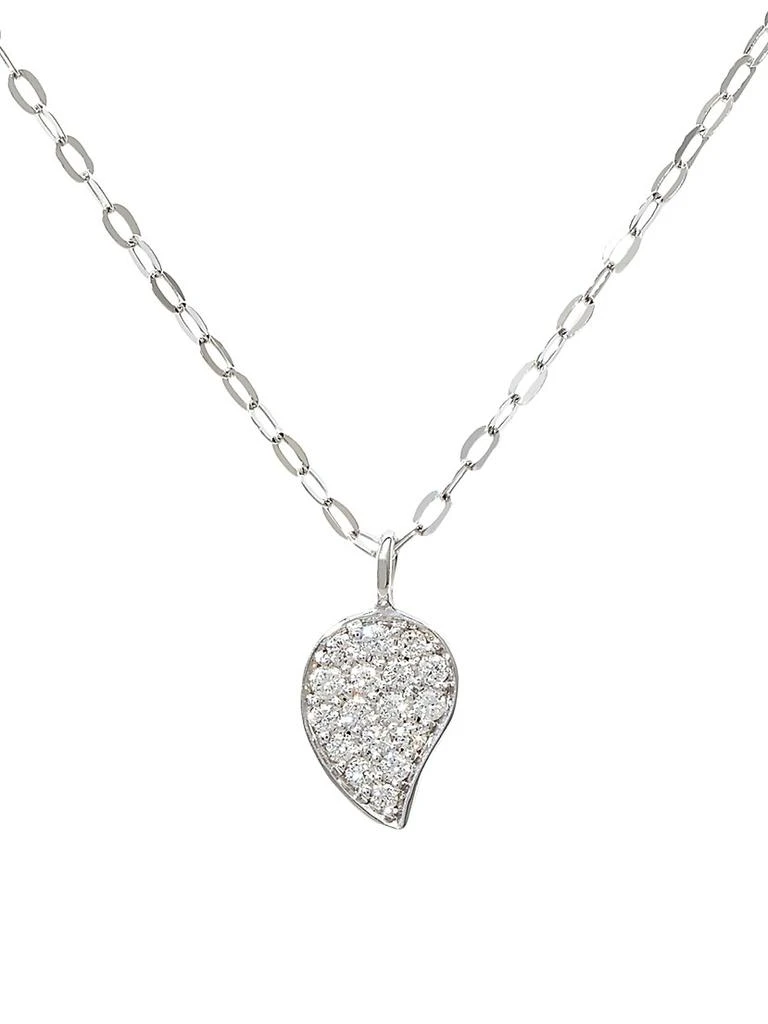 Tamara Comolli 18K White Gold & Diamond Pavé Drop Pendant Chain Necklace 1