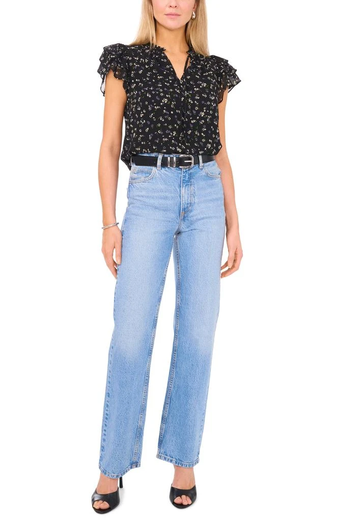 1. State Floral Flutter Sleeve Top 4