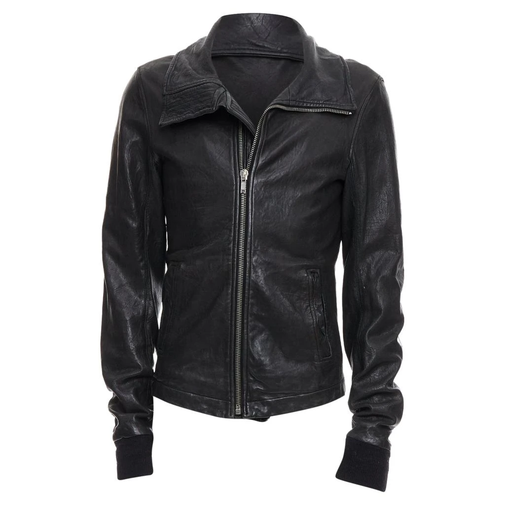 Rick Owens Lambskin Leather Olmar Mirta Zip Motorcycle Jacket 1