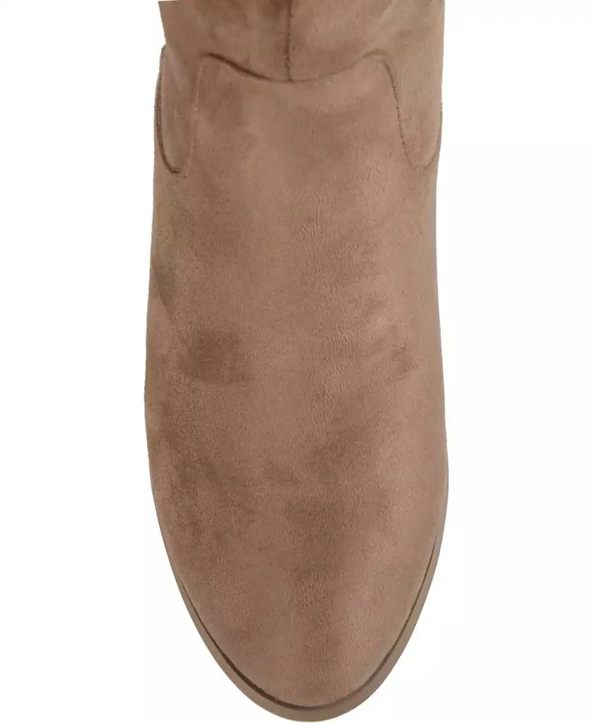 Journee Collection Women's Sanora Wide Calf Stacked Heel Mid Shaft Boots 10