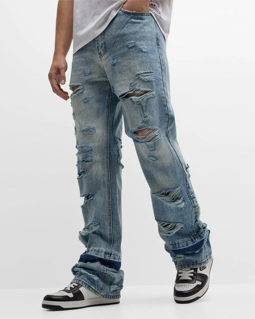 WHO DECIDES WAR Men's Relaxed Gnarly Denim Jeans 5