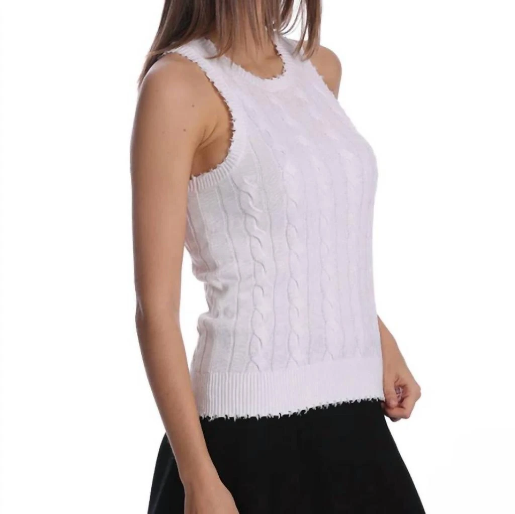 Minnie Rose Minnie Rose - Cotton Frayed Tank Top 2