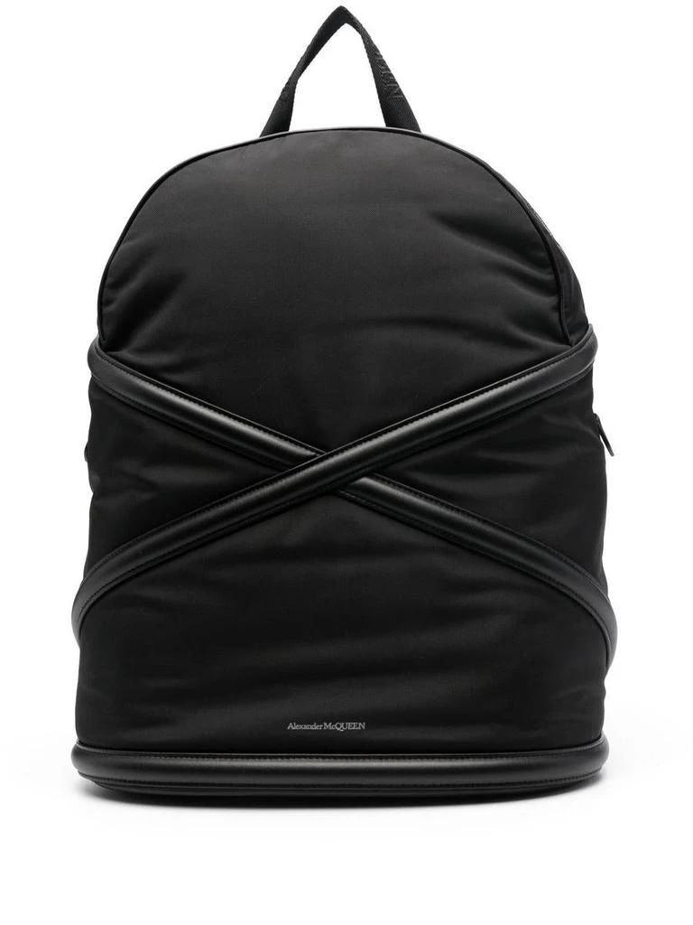 Authentic Alexander McQueen backpack Alexander McQueen Black Nylon Graffiti Metropolitan Backpack  main image 3