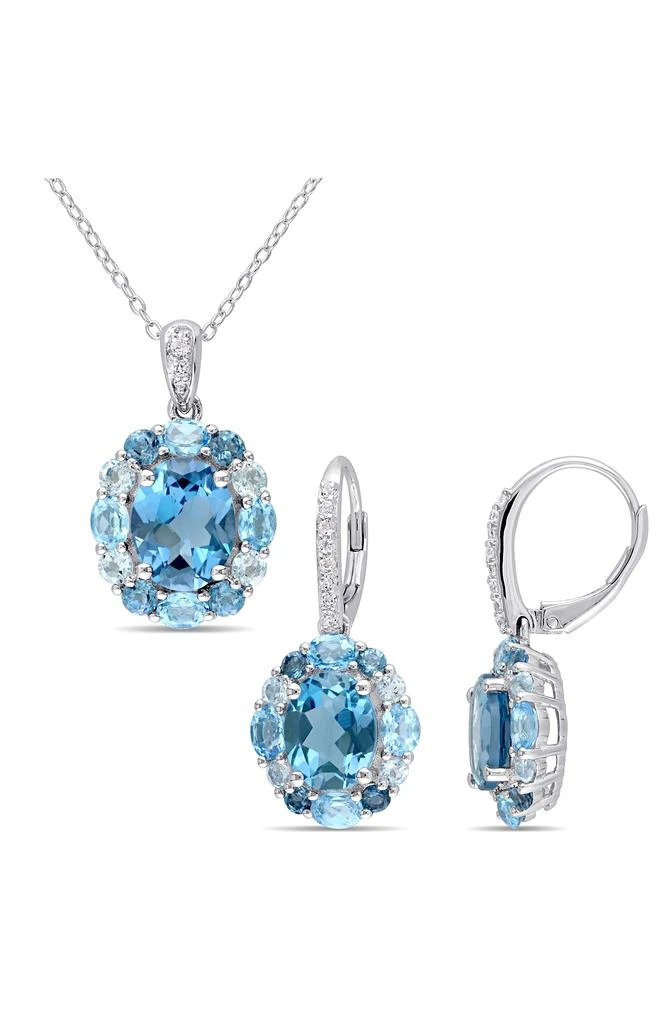 DELMAR London Blue Topaz
Blue Topaz Drop Earrings
Necklace Set