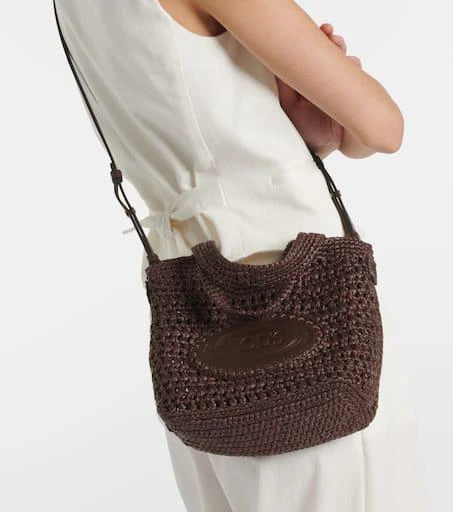 Tod's Logo raffia tote bag 2